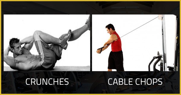 crunches and cable chops