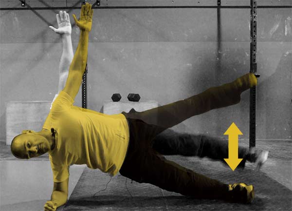 modified side plank with rotation
