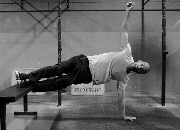 side plank on a bench