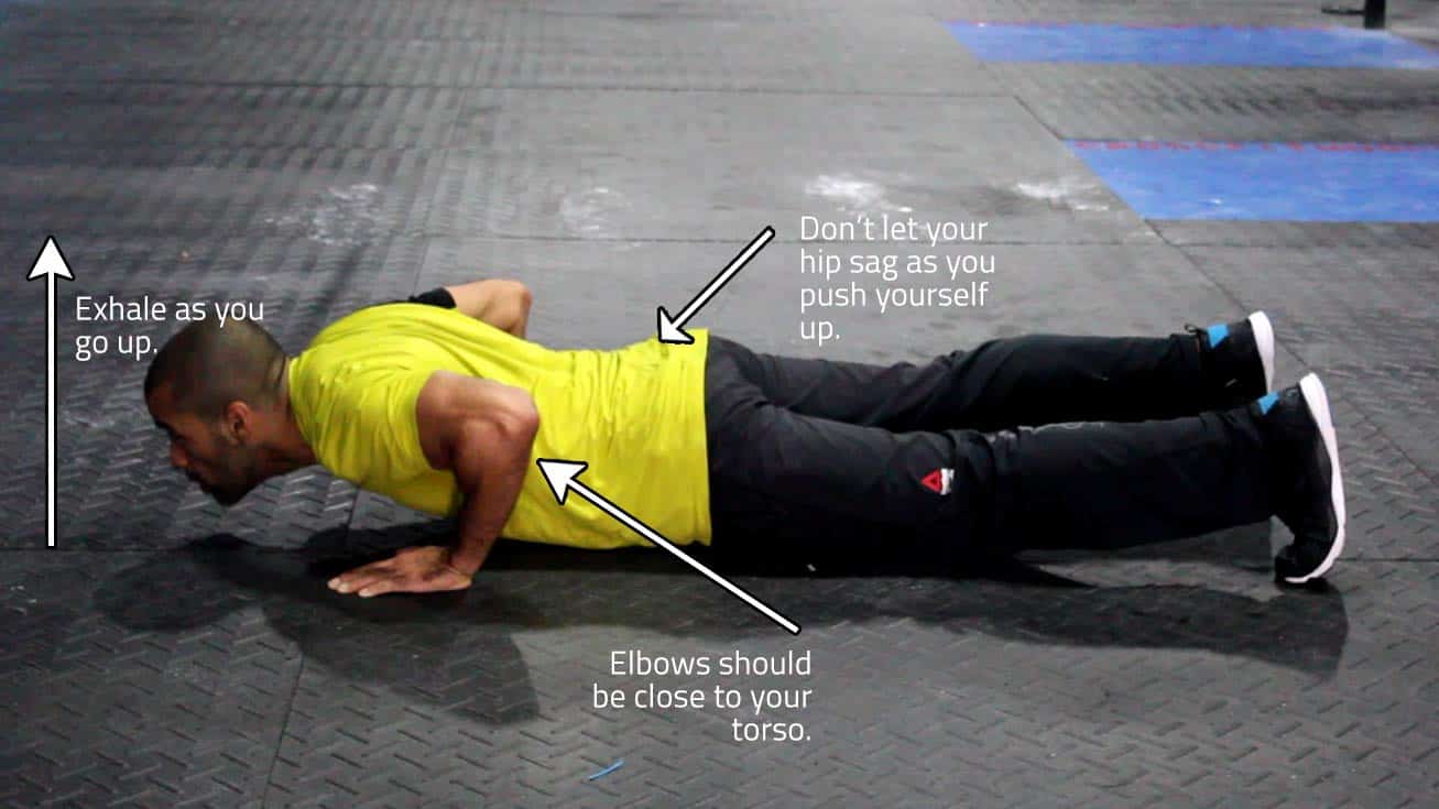 the right push up