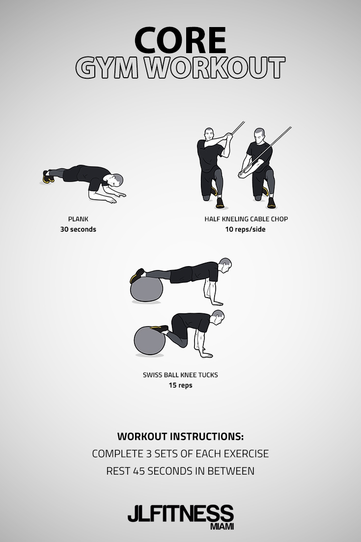 Core Gym Workout- 3 Exercises | JLFITNESSMIAMI