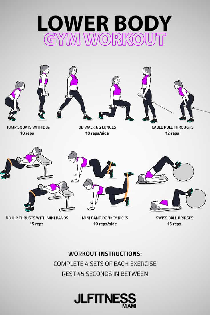 Lower Body Gym Workout for Women | JLFITNESSMIAMI